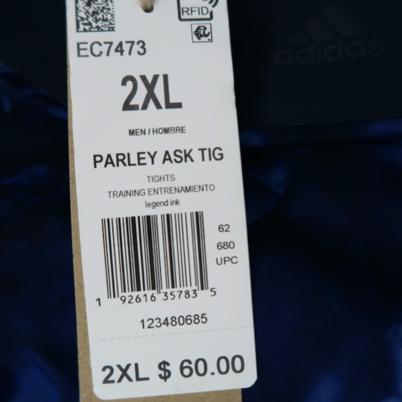 Adidas Trail Run Parley Alphaskin 3/4 Tights Legend Ink EC7473 - Picture 4 of 9